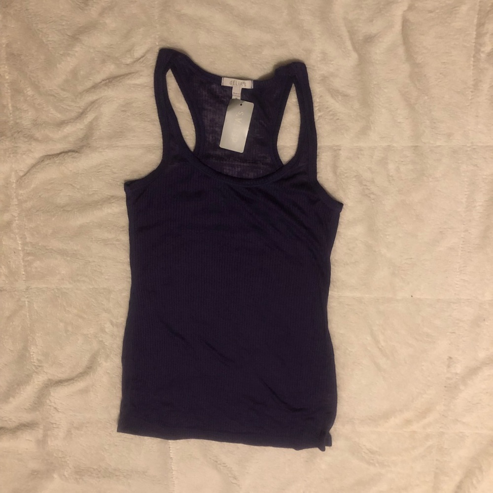 Lightweight Sheer Delia*s Purple Tank Top-Sz M-NWT